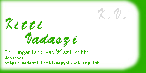 kitti vadaszi business card